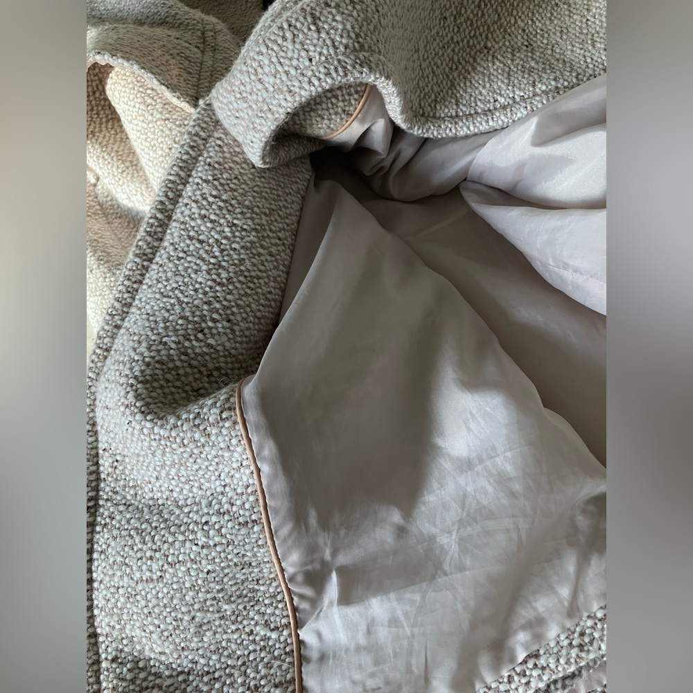 GALLERY New York Cream & Tan Tweed Coat Size 1X - Picture 12 of 14